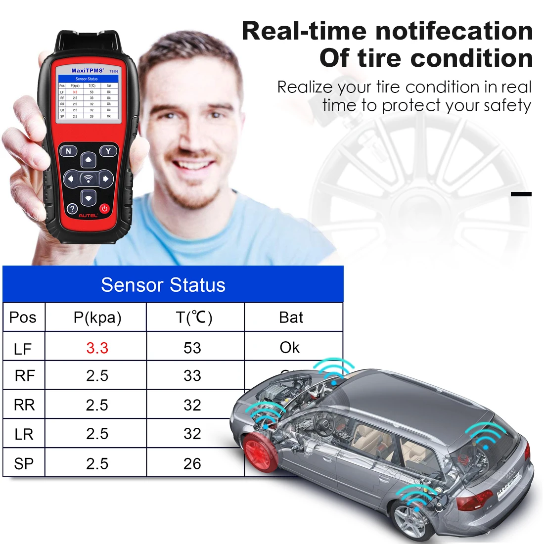 Autel MaxiTPMS TS508+ 433 МГц XM сенсор OBD2 TPMS программист сканер автомобильный диагностический инструмент Scania контроль давления в шинах автомобильный