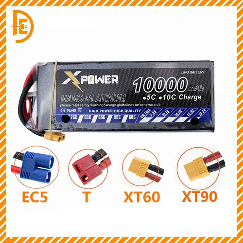RC LiPo Battery 4S 14.8 V 10000 mAh 25C for RC Airplane Helicopter Drone Car Boat 4s Batteria Free Shipping RC LiPo Battery 4S 14.8 V 10000 mAh 25C for RC Airplane Helicopter Drone Car Boat 4s Batteria Free Shipping