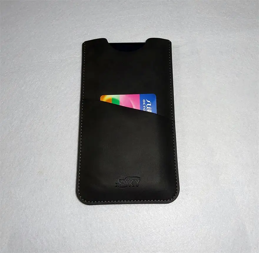 Чехол xFSKY для htc U11 чехол для телефона из искусственной кожи сумка для мобильного телефона деловая прямая линия кредитный держатель для карт простой карман для телефона - Цвет: Black