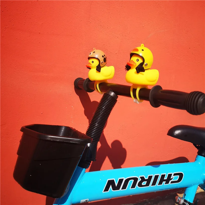 Small Bicycle Bell Yellow Duck Bicycle Light Head Lights Mountain Bike Handlebar Cartoon Ring Bike Accessories Ordingary Bell