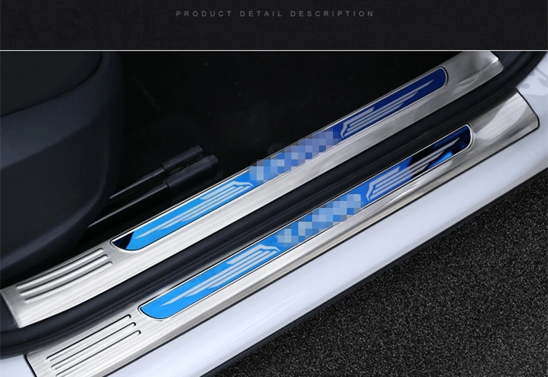 For SKODA KAROQ stainless steel welcome pedal refires door sill strip parts Interior decoration Auto Accessories