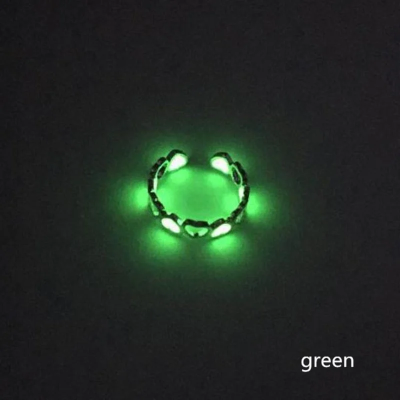 Флуоресцентные светящиеся кольца для девушек и вечерние|ring adjustable|rings for girlsluminous ring