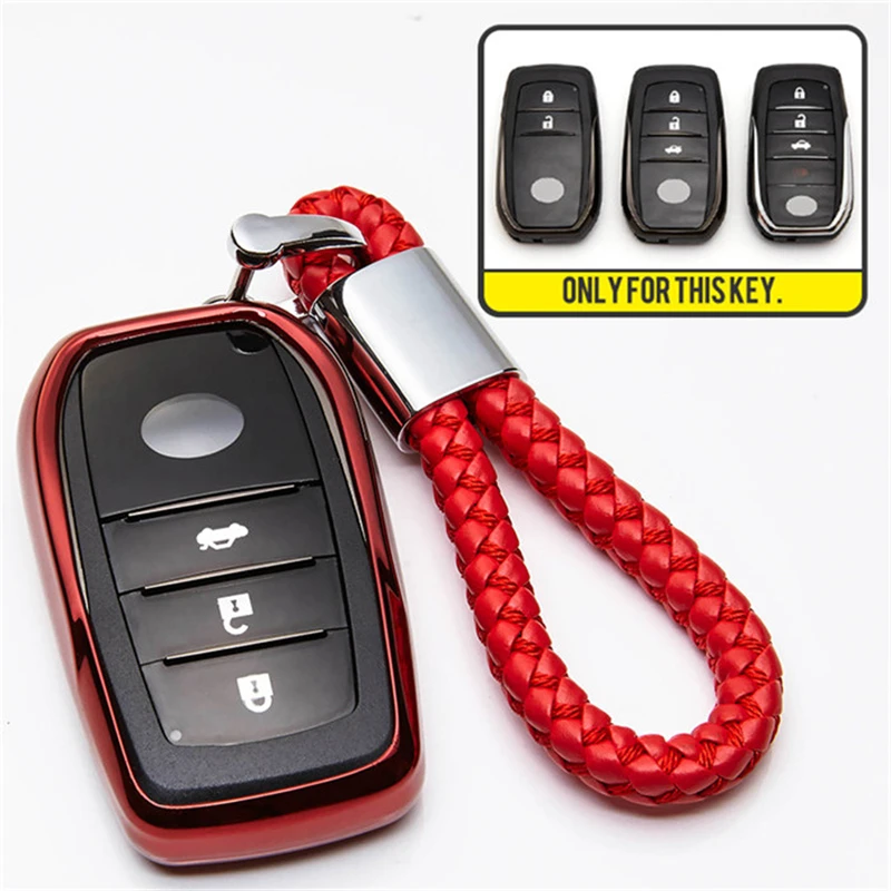 Чехол для автомобильного брелка из ТПУ Toyota Camry Highlander Prado Crown Land Cruiser 200 Prius Vitz CHR Avensis