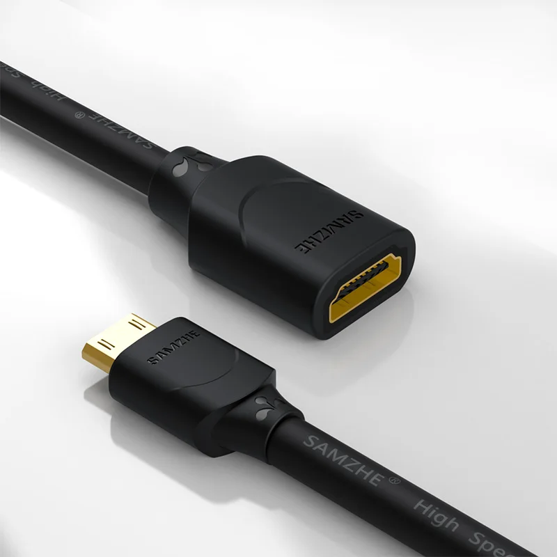 SAMZHE 1080P MiniHDMI к HDMI мама-папа 0,3 м для компьютера HDMI Расширение к ноутбуку камера проектор передача данных