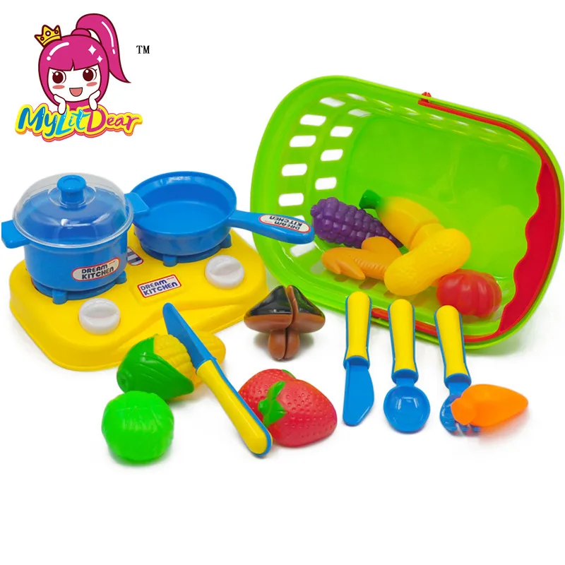 blue MylitDear, кухонные игрушки, нарезанные фруктовые игрушки, пластиковая пищевая игрушка, Овощная резка, ролевые игры, Детская кухня, детская развивающая игрушка - Цвет: blue