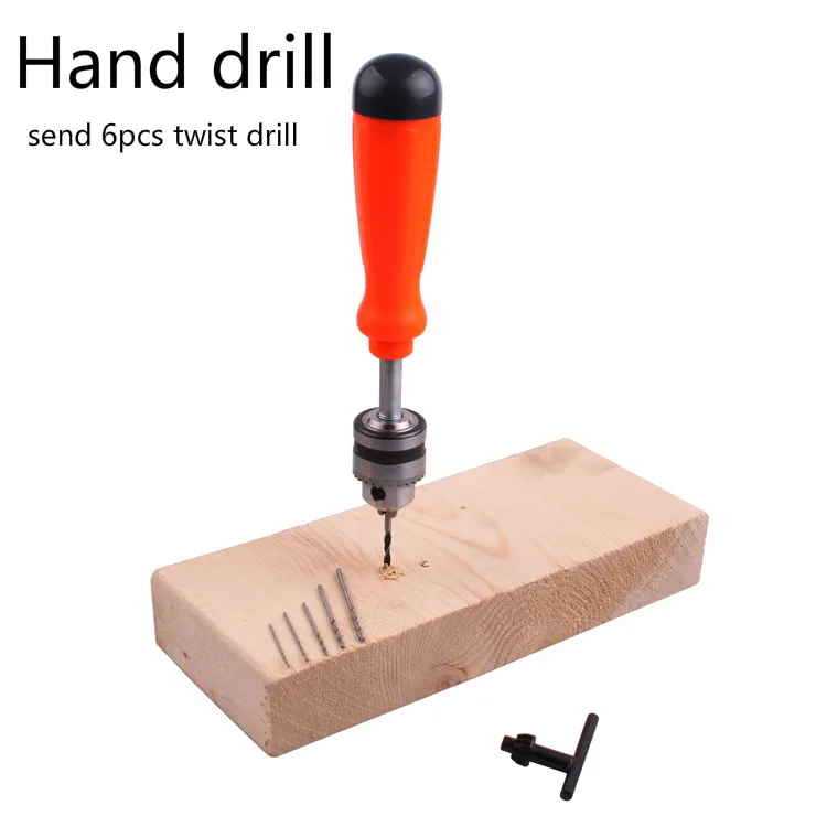Simple Hand Twist Drill Model Drilling Mini Woodworking Tools for DIY