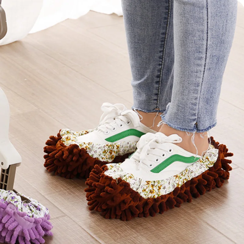 Buy Urijk 1pair Ladies Chenille Lazy Clean Slipper