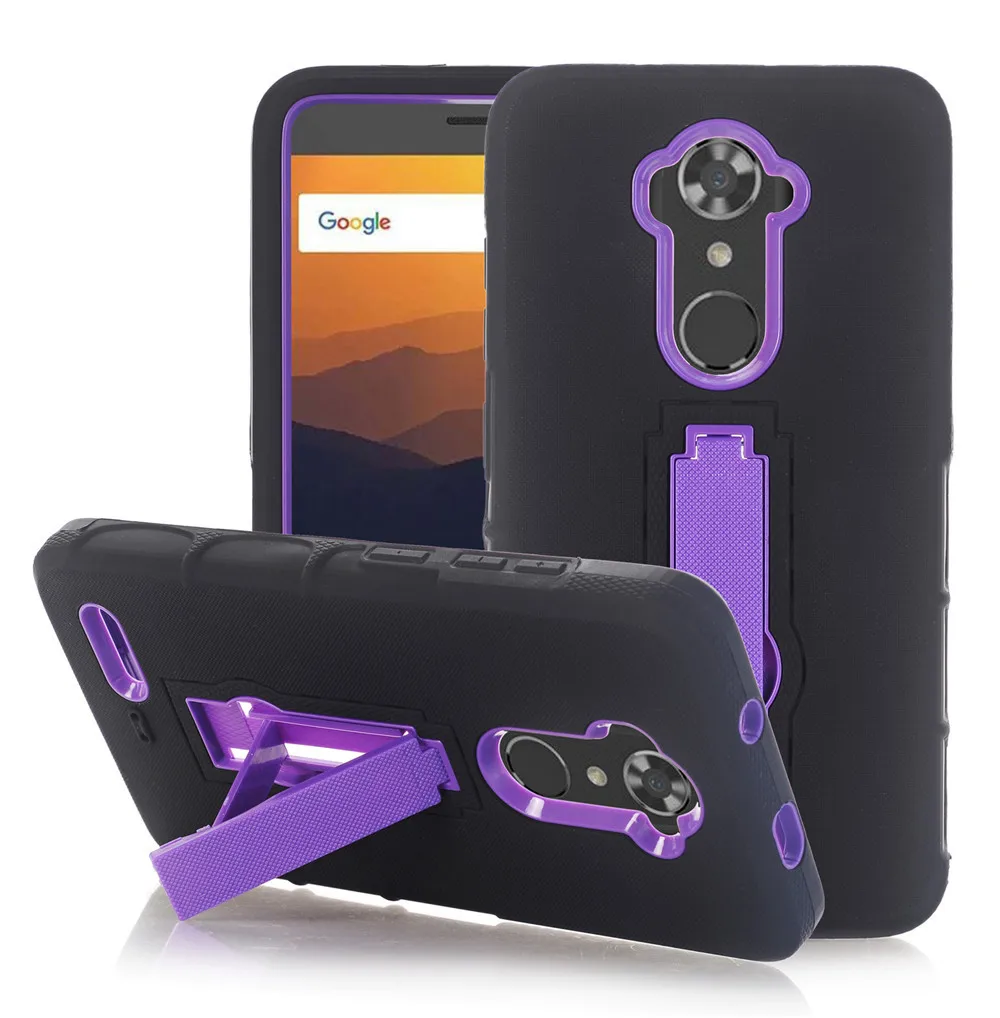 

For ZTE MAX XL/N9560 Shockproof Dust-proof Light Weight Soft Rubber Impact Armor Case Back Hybrid Mobile Phone Case Cover