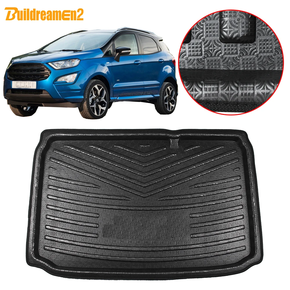 Buildreamen2 для Ford EcoSport 2018 2019 Автомобильный задний коврик багажника напольный поднос