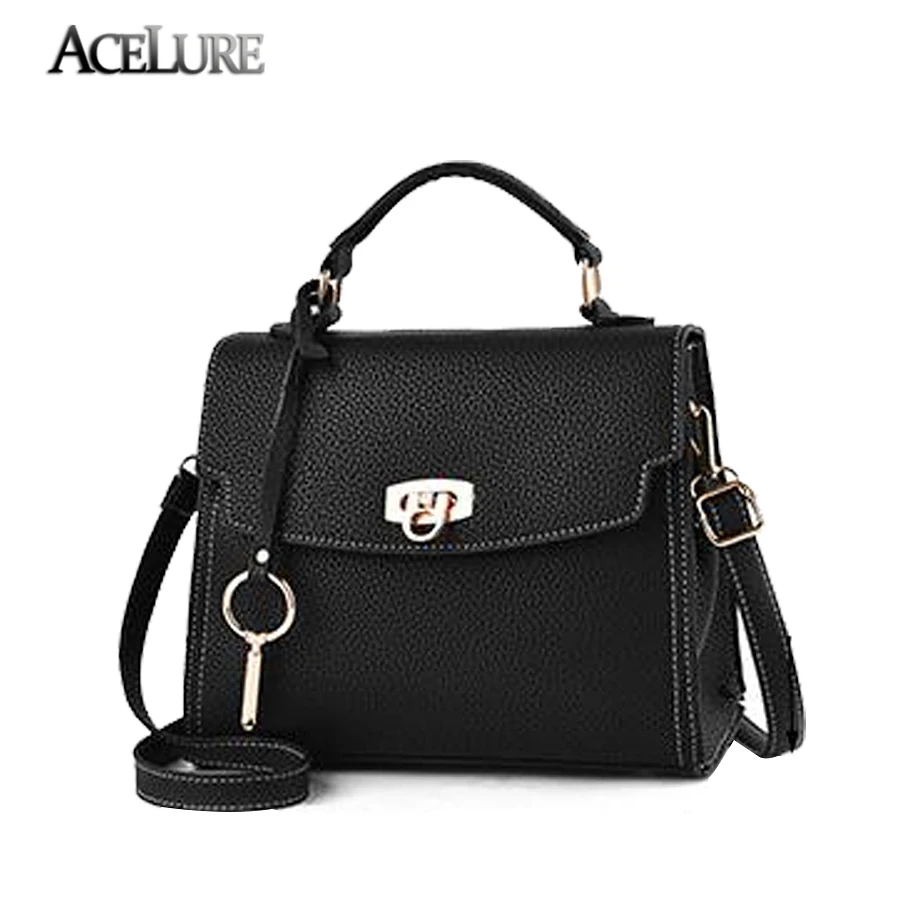 

ACELURE Women Handbag Ladies Small Square Crossbody Bags Solid Color Pu Leather Clutch Cover Hasp Bag Female Bolsa Feminina