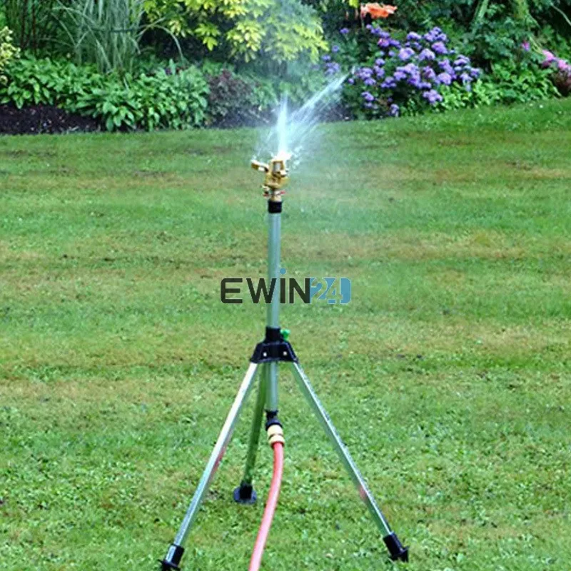 12 Inch Connector Copper Rotate Rocker Arm Water Sprinkler Spray Nozzle Garden Irrigation Sprinkler (5)
