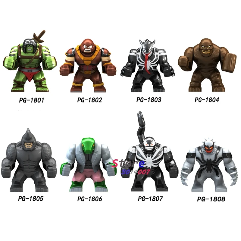 

Single Big Size Avengers Infinity War Super Hero Hulk Clayface Venom Wolverine Juggernaut Anti-Venom Figure Building Blocks Toys