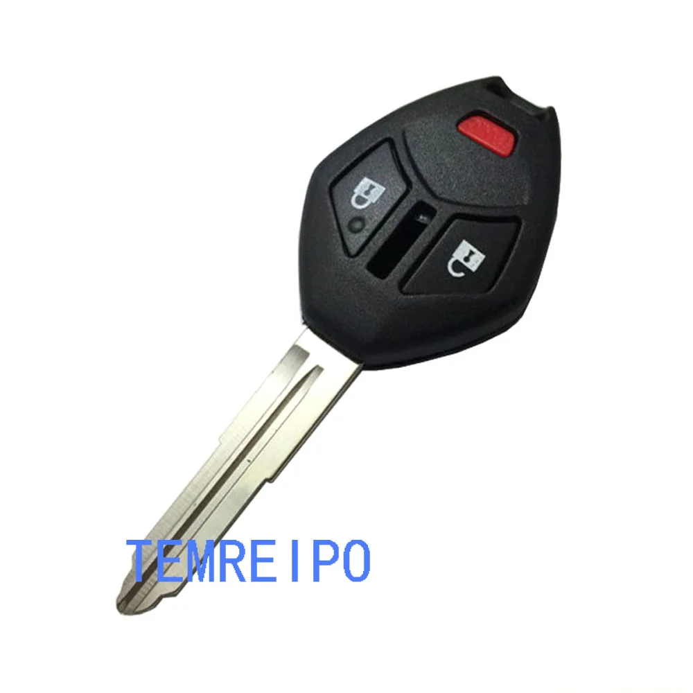 

Uncut Blade 3 Button Car Remote Key Case Shell Housing w Blade Fob For Mitsubishi Outlander 2008-2013