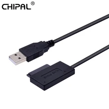 Chipal Nieuwe Usb 2.0 Naar Mini Sata Ii 7 + 6 13Pin Adapter Voor Laptop Cd/Dvd Rom Slimline drive Converter Kabel Gestage Stijl