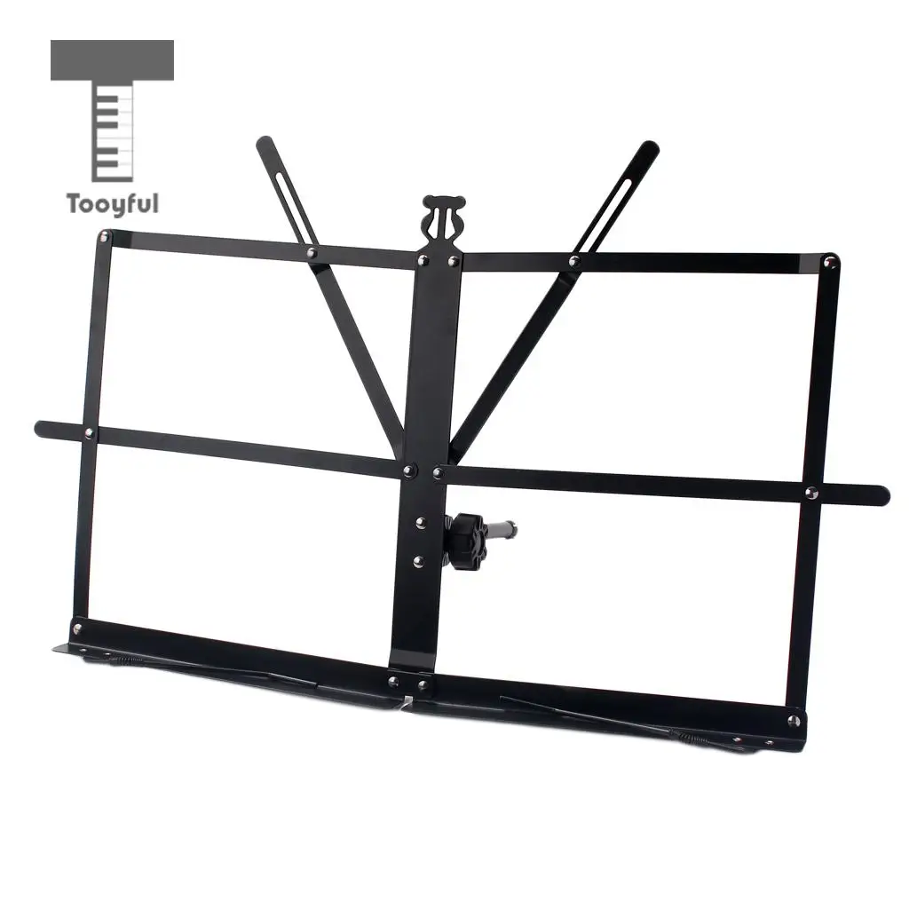 

Tooyful Folding Tabletop Music Stand Metal Sheet Music Holder Foldable Desktop Stand