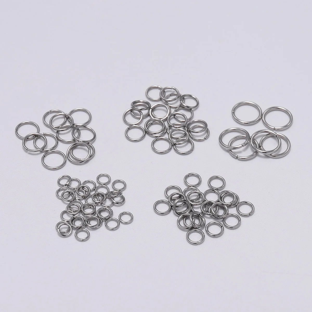 

200pcs 3-15mm Diameter Stainless Steel Open Single Loops Jump Rings Split Ring For Jewelry Making DIY Connector Made Accessories