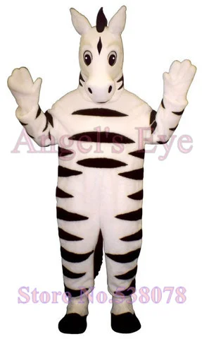 Customade Zebra Cosplay high quality fancy dress Mascot Costume wild animal