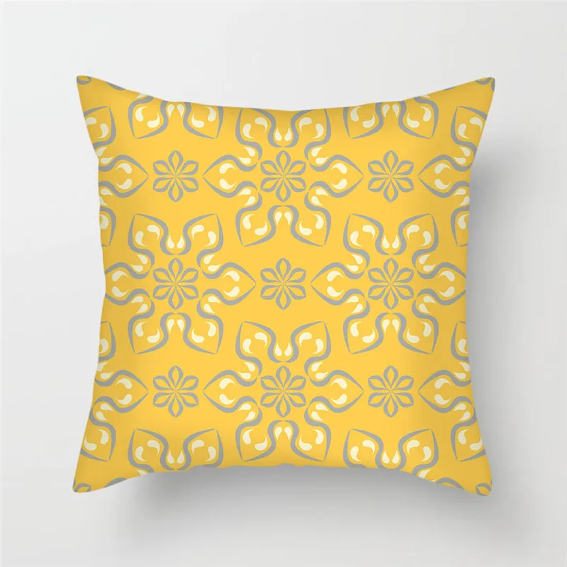 Fuwatacchi Banana Pattern Throw Pillow Cover Yellow Geometric Cushion Cover for Home Chair Sofa Decorative Pillowsases