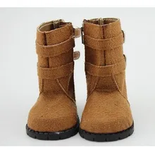 Brown Boots Fit 18 American Girl Doll Winter Shoes Faux Suede American Girl Doll Accessories For