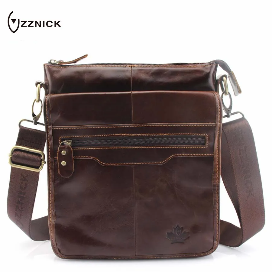 ZZNICK 2018 Fashion Men's Genuine Leather Bag Brand Casual Cow Leather Business Men Bag New Shoulde Travel Crossbody Bag For Man ZZNICK 2018 Fashion Men's Genuine Leather Bag Brand Casual Cow Leather Business Men Bag New Shoulde Travel Crossbody Bag For Man