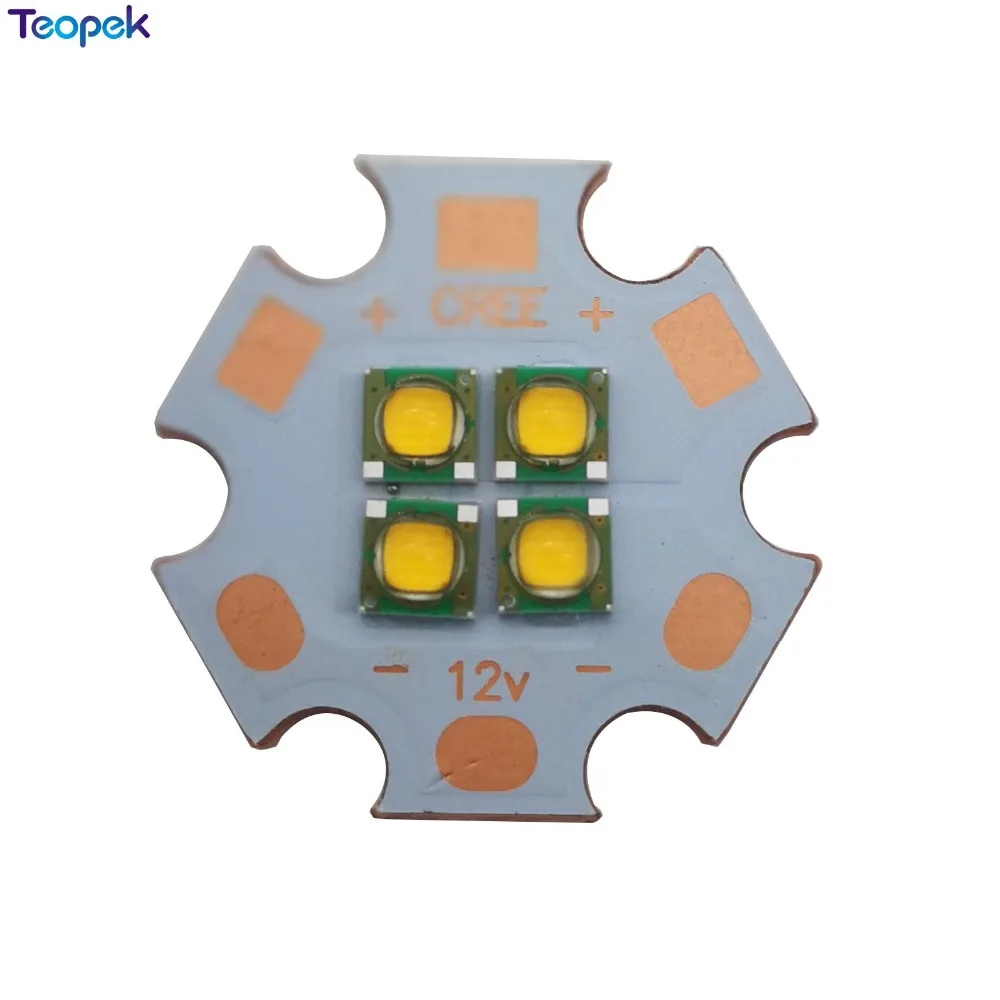 5x3/6 В/12 В Cree XPG XP-G 4 фишки 18 Вт светодиодный излучатель вместо МКР XHP50 холодный белый теплый белый светодиодный с 20 мм Cooper PCB