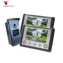 Yobang Security Freeship 7″Monitor Doorphones Video Intercom Night Vision Door Phone outdoor Camera+2 Monitors Door Intercom