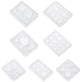 

Silicone Mold Diy Jewelry Making Geometric Crafts Mirror Decorative Epoxy Resin Fondant Cake Decorating