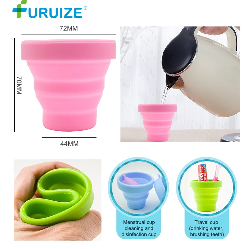 Menstrual Sterilizing Cup Collapsible Silicone Cup flexible to clean