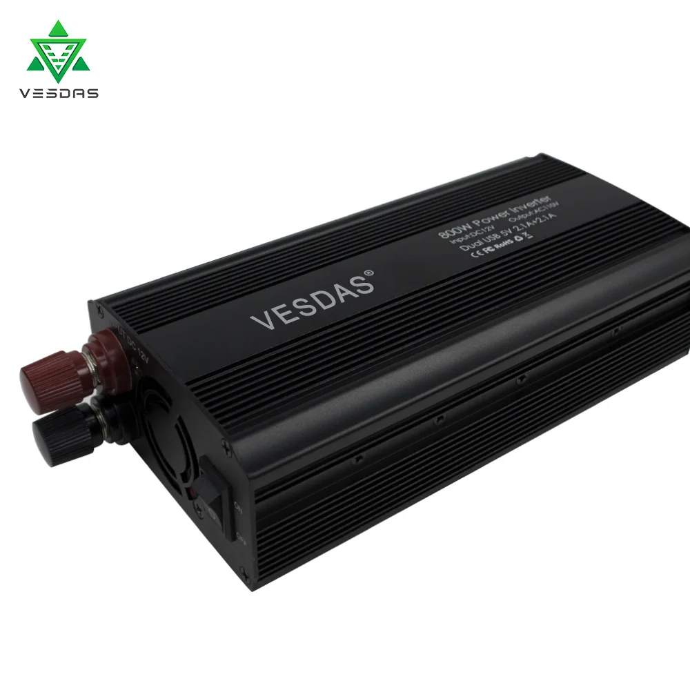 

800W Modified Sine Wave DC 12V/24V to AC110V/60HZ Off Grid Power Inverter Connect with Battery to Supply Electricity