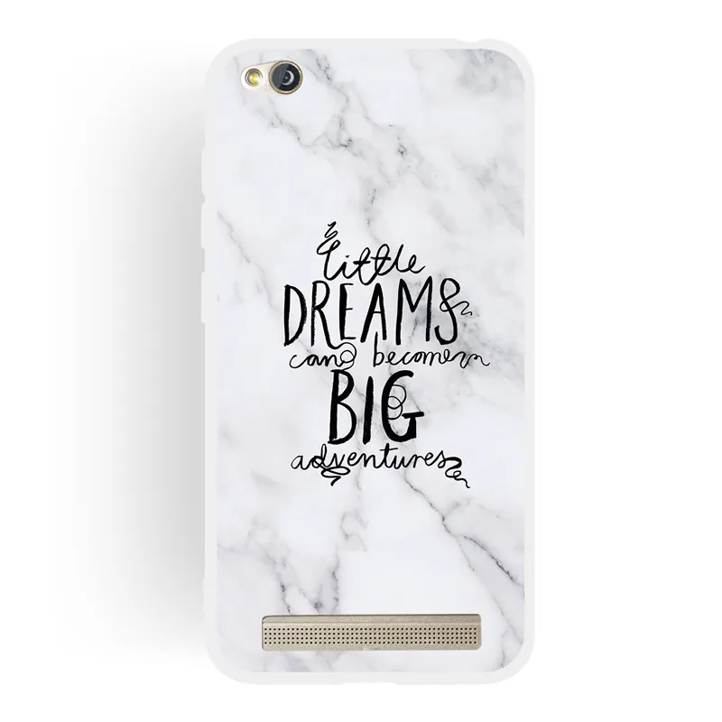 

Frosted Cover For Xiaomi Redmi 5A Case Soft TPU matting Marble pattern covering Mobile Phone Cases