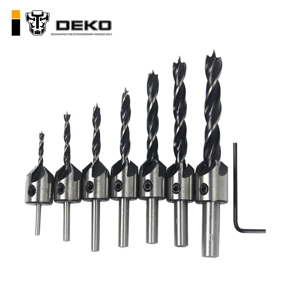

DEKO Woodworking Chamfering Core Drill Bit High Speed Steel Drills
