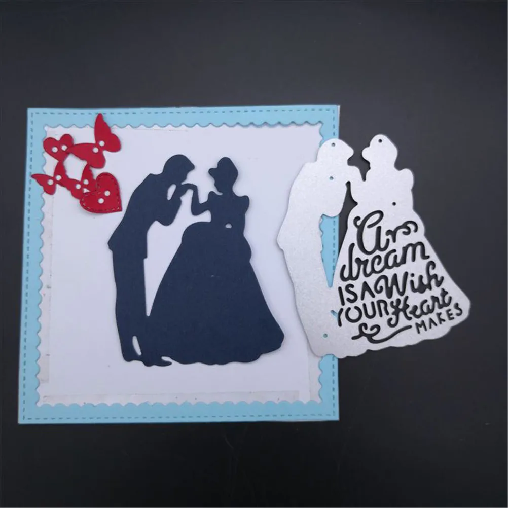 

Valentine Couple Metal Cutting Dies New 2018 Scrapbooking Die Wedding Stamps Steel Embossing Craft Supplies Stencil Mold Folder