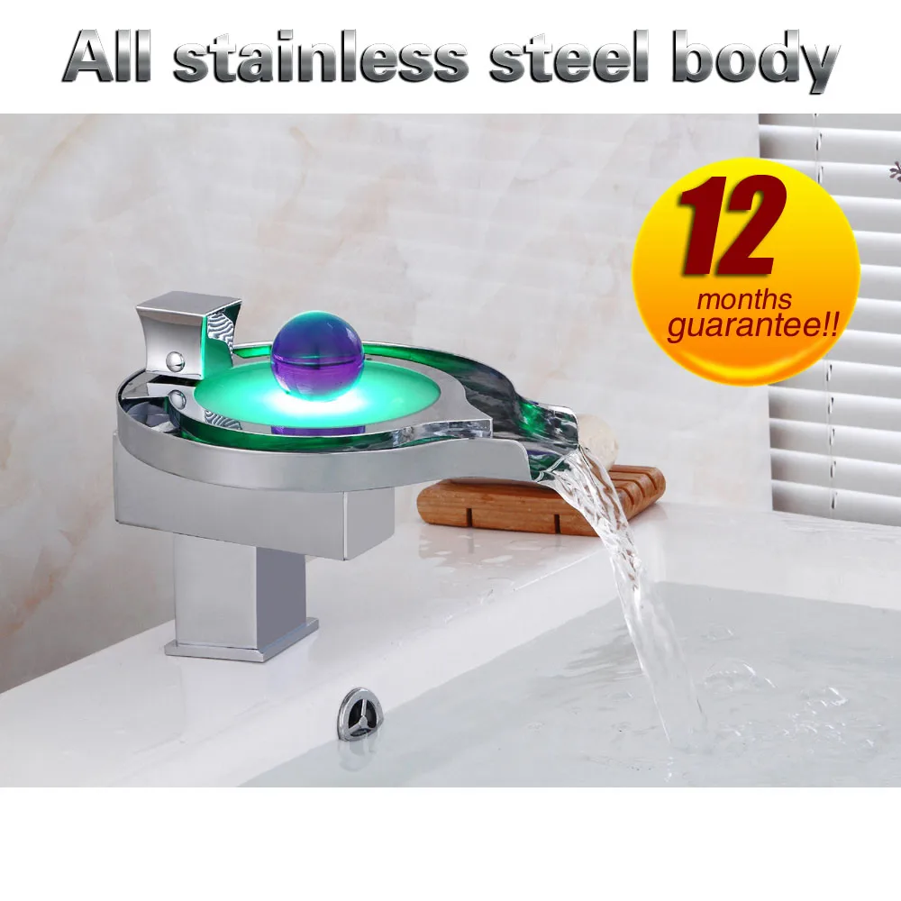 

water saving faucet aerator led Temperature sensing LED color-changing faucet adapter bathroom hot and cold mixing faucet