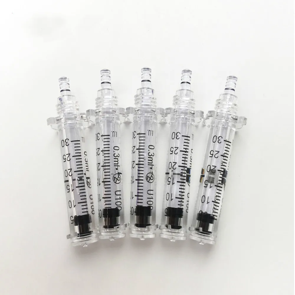 

0.3ml 20pcs Ampoule Syringes For Hyaluron Pen High Pressure Wrinkle Removal Water Syringe With Production Date And Number