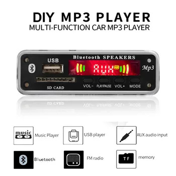

KEBIDU Wireless Bluetooth MP3 WMA Decoder Board Audio Module 5V 12V Support USB SD AUX FM Audio Radio Module For Car accessories