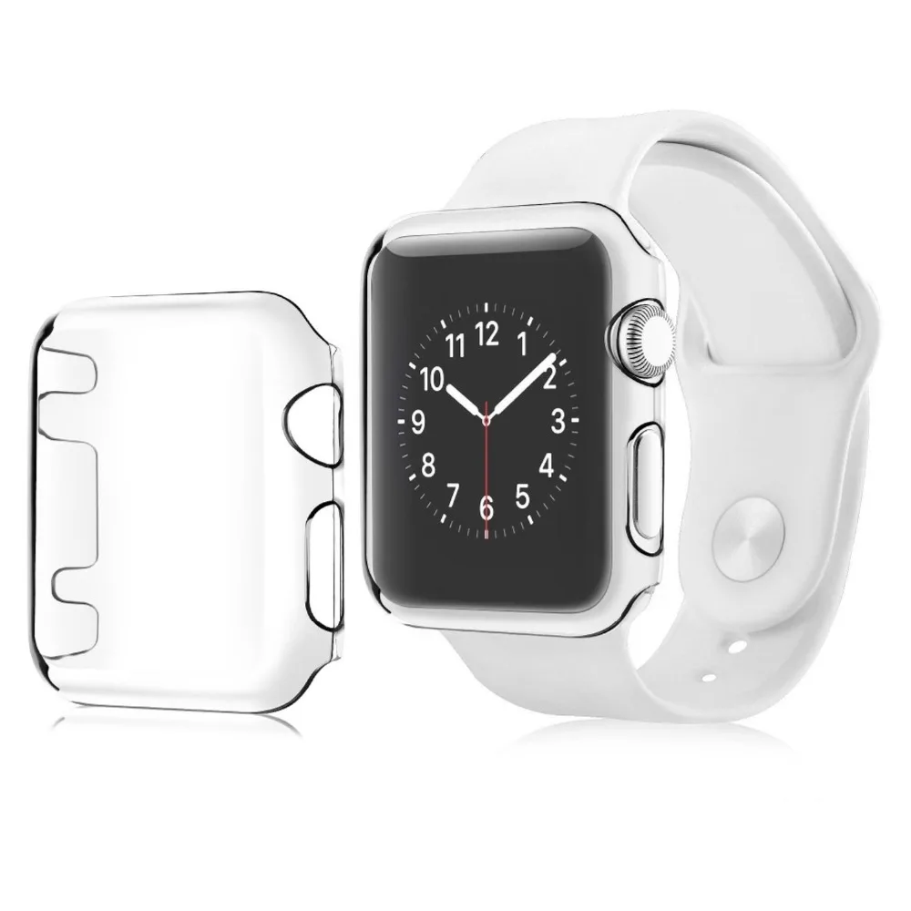 Чехол для Apple watch 38 мм 42 серия 1 2 3 Кристальный Ультратонкий силиконовый прозрачный