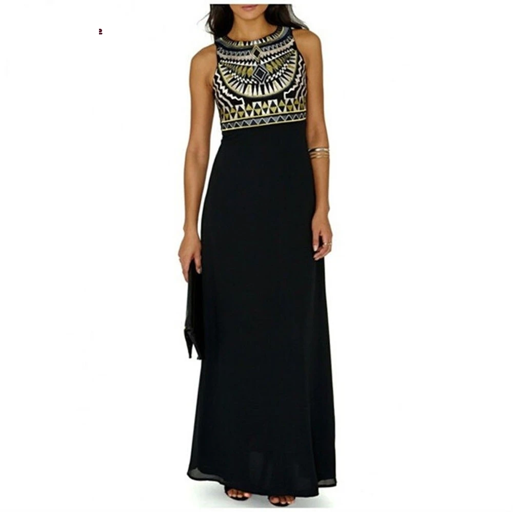 

Women Summer Boho Long Maxi Evening Party Beach Dress Chiffon Dress F25