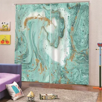 

3D Digital Print Granite Curtains for Living Room Luxury Drapes Fashion Window Decoration Classical Bedroom Panel AP10