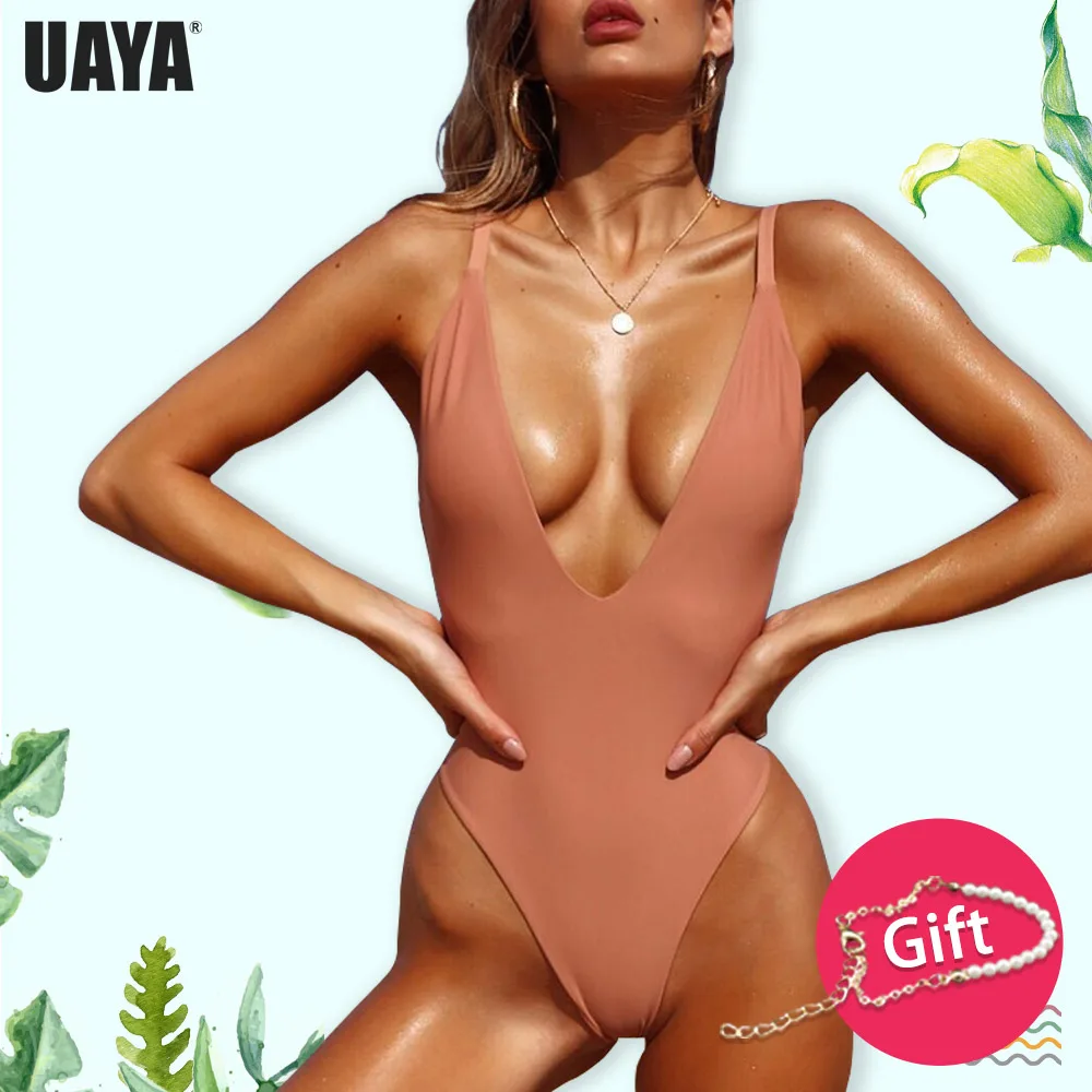 

2019 new Deep V one piece swimsuit SexyBikinis Backless swim suit women Swimwear Bathing suit female Monokini Body biquini
