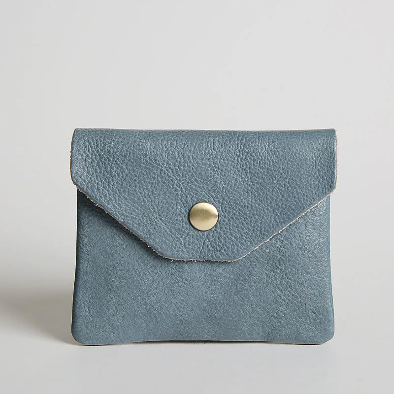 BLUE Тонкий Карманный Кошелек для мужчин и женщин короткий кошелек рекреационная кожаная пряжка для бумажника кошелек большой емкости Карманный Кошелек - Цвет: BLUE
