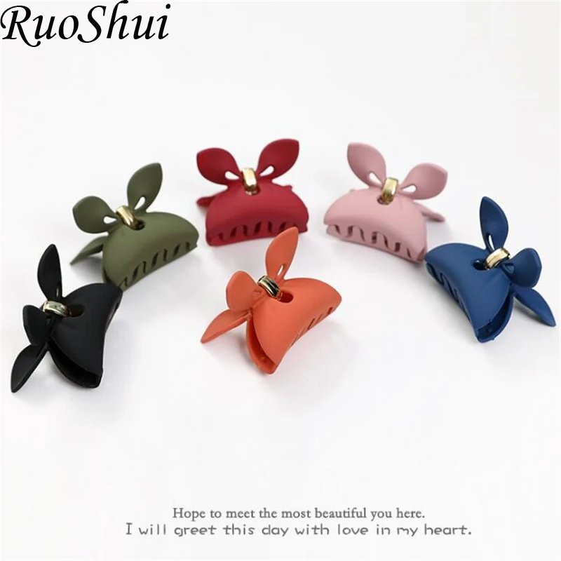 

Women Female Fashion Rabbit Ear Scrub Hair Claws Hair Clips Girls Banana Hairpins Elegant Hair Accessories ornament for Lady