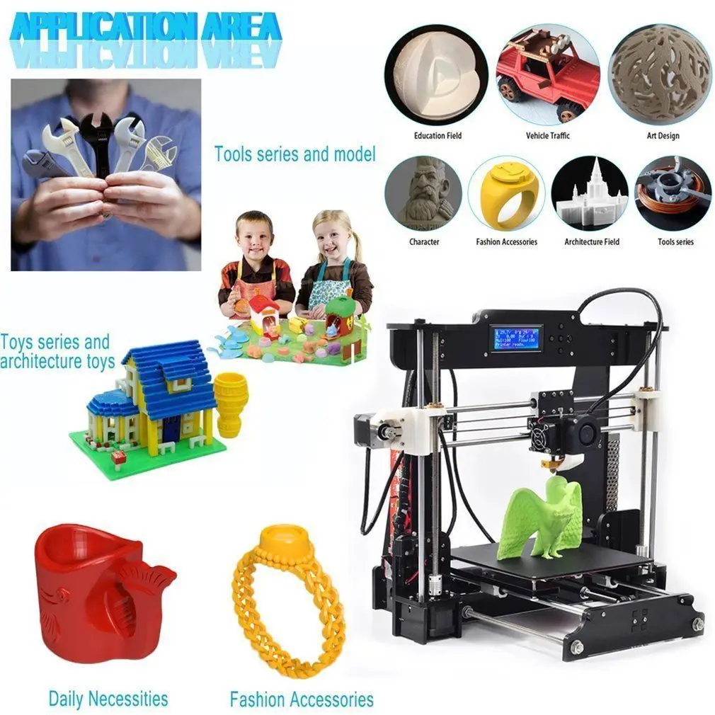 3d принтер сбой питания повторная печать A8 Prusa i3 MK8 LCD2004 MK3 Heatbed DIY kit Impresora 3D|3D