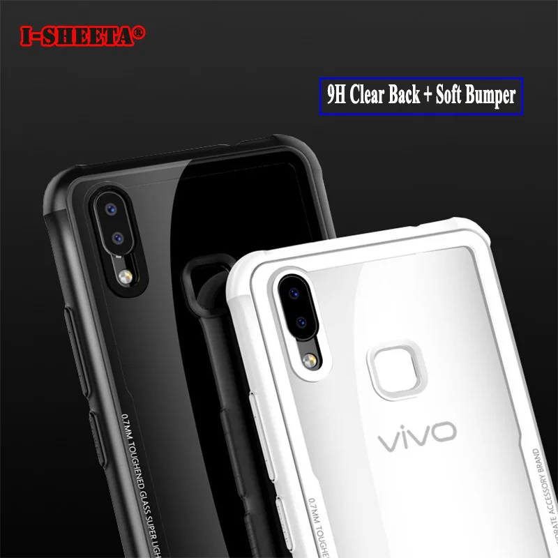 

Shockproof Case Ultra Slim 0.7MM Clear 9H Transparent Back Cover For VIVO V11i V11 Z3i Y97 X23 X6 Y55 X21i Funda Accessories