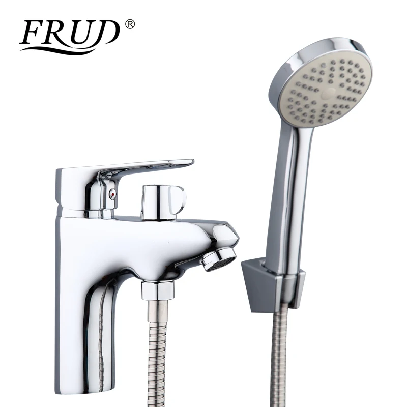 Billig Frud 1set badezimmer halterung zink legierung armaturen mit hand dusche kopf wc wasser becken waschbecken wasserhahn bad waschbecken wasserhahn wasser mischer
