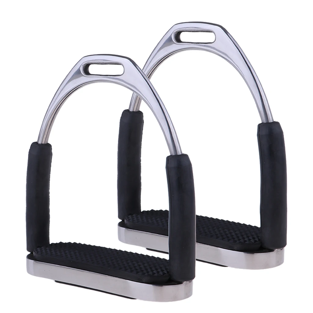 1Pair Stainless Steel Horse Saddle English Stirrups Horse Riding Accessories