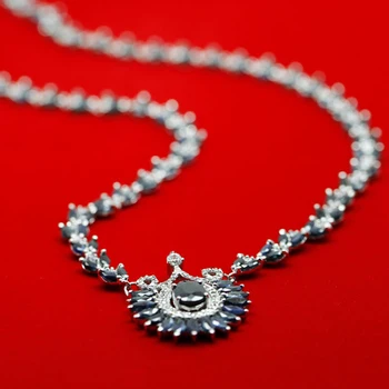 

Collier Qi Xuan_Dark Red Stone Simple Elegant Pendant Necklace_Real Necklace_Quality Guaranteed_Manufacturer Directly Sale