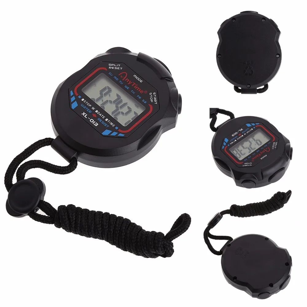 Classic Digital Handheld LCD Chronograph Sports Stopwatch Timer w