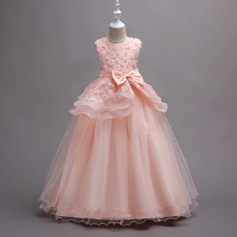 

Flower Girl Dress Summer Clothes Girl 2017 Baby Girl Wedding Veil Dresses Kids's Party Wear Costume For Girl Children Clothing