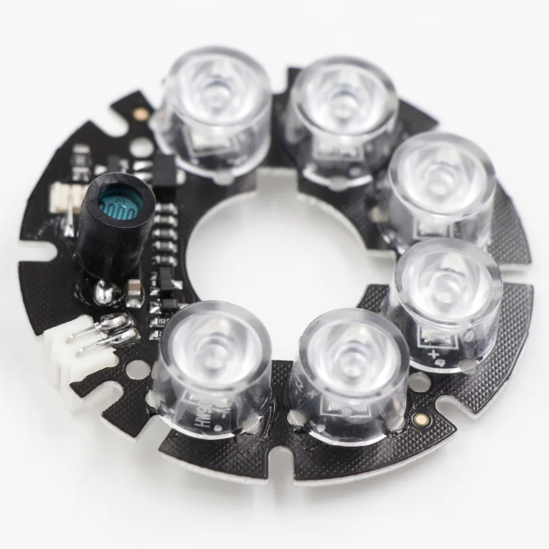Гибридный угол луча CCTV аксессуары нано-Инфракрасный 6 зерна ИК светодиодный щит для камер наблюдения ночного видения диаметр 53 мм