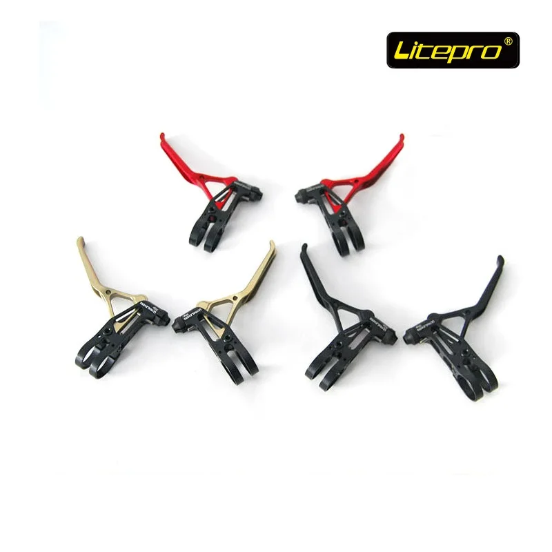 Litepro Ultimate Bike Brake Levers Ultralight 64G Folding Bike Brake Handle Bicycle Accessories CNC Alloy Black Red Gold